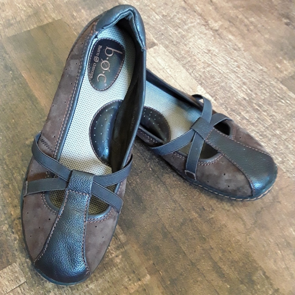 Born concept women brown suede leather women shoes size 10M